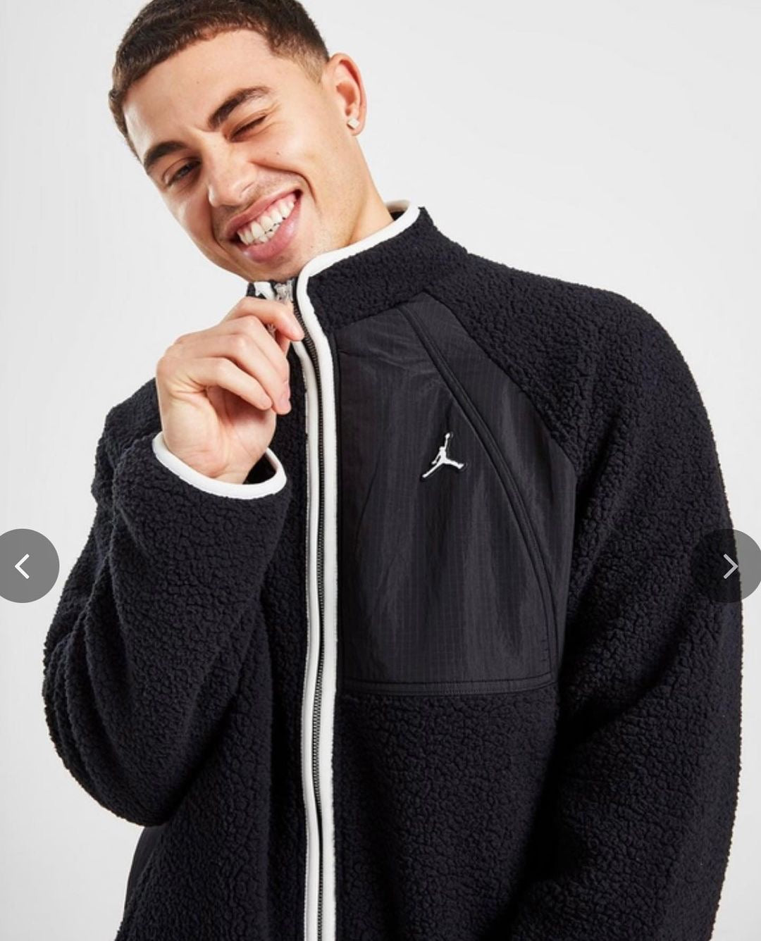 Jordan Full-Zip Winter Fleece in Black