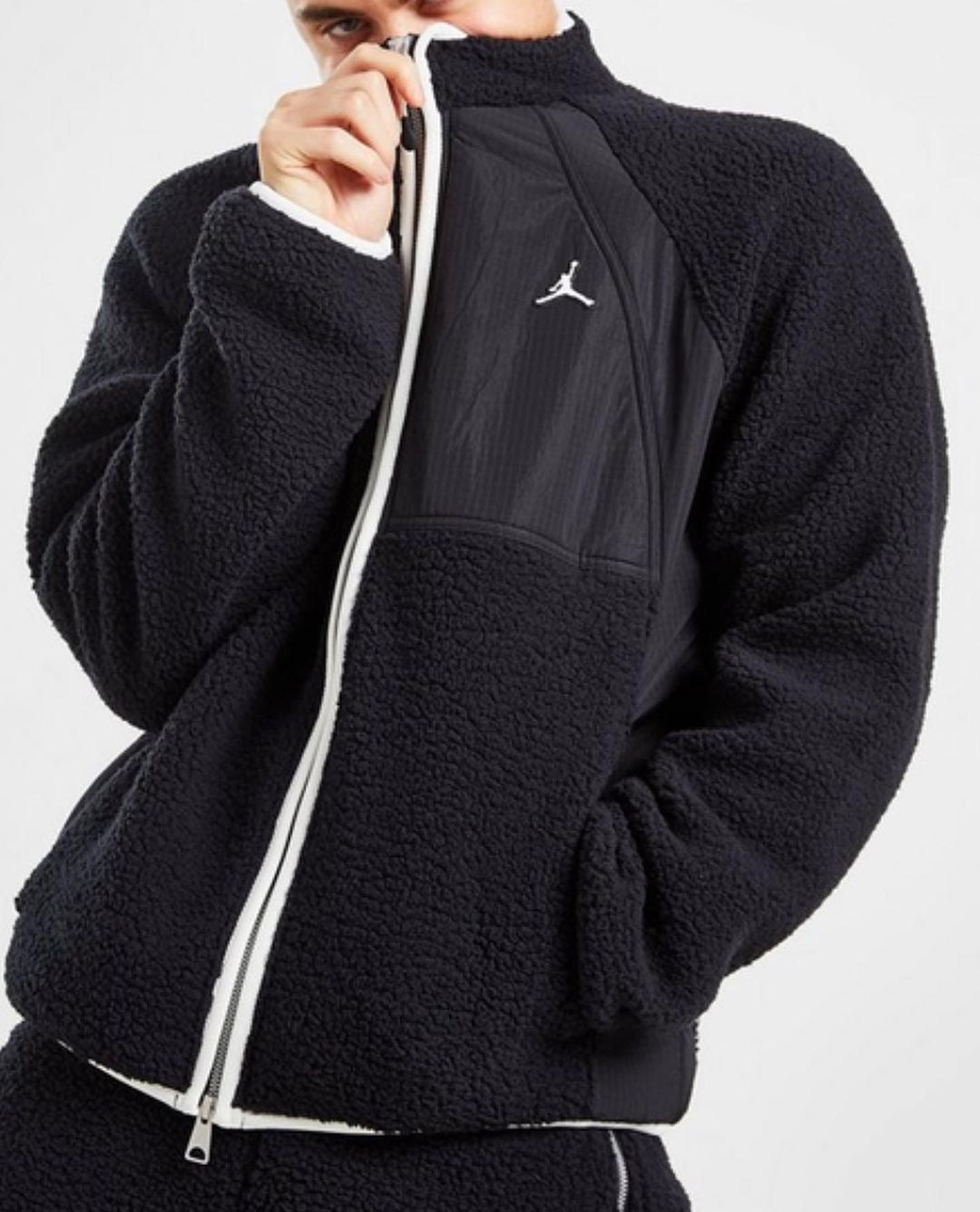 Jordan Full-Zip Winter Fleece in Black
