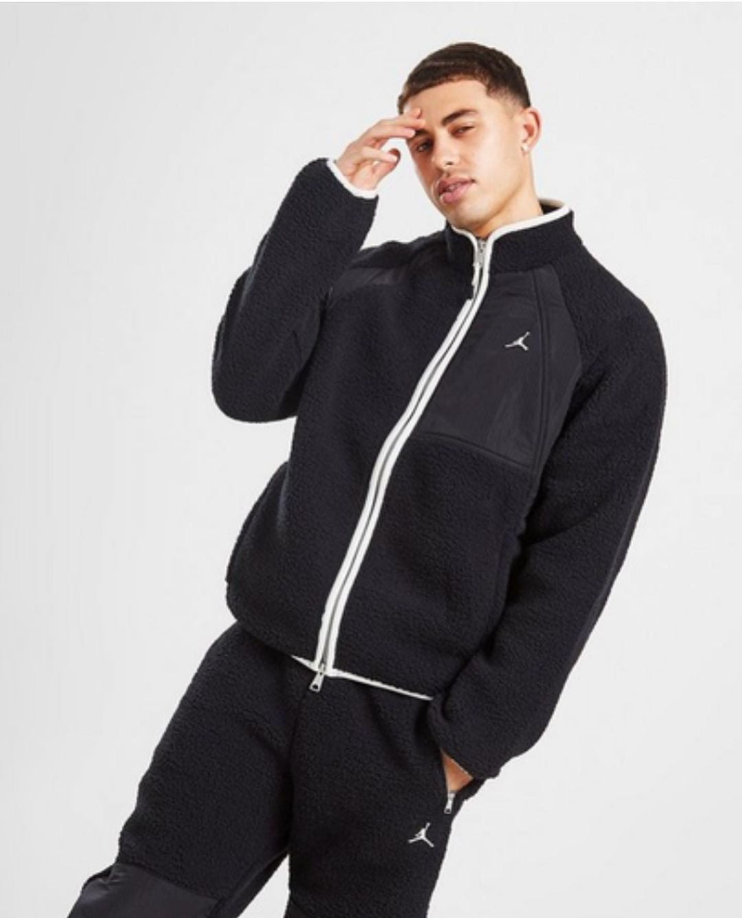 Jordan Full-Zip Winter Fleece in Black