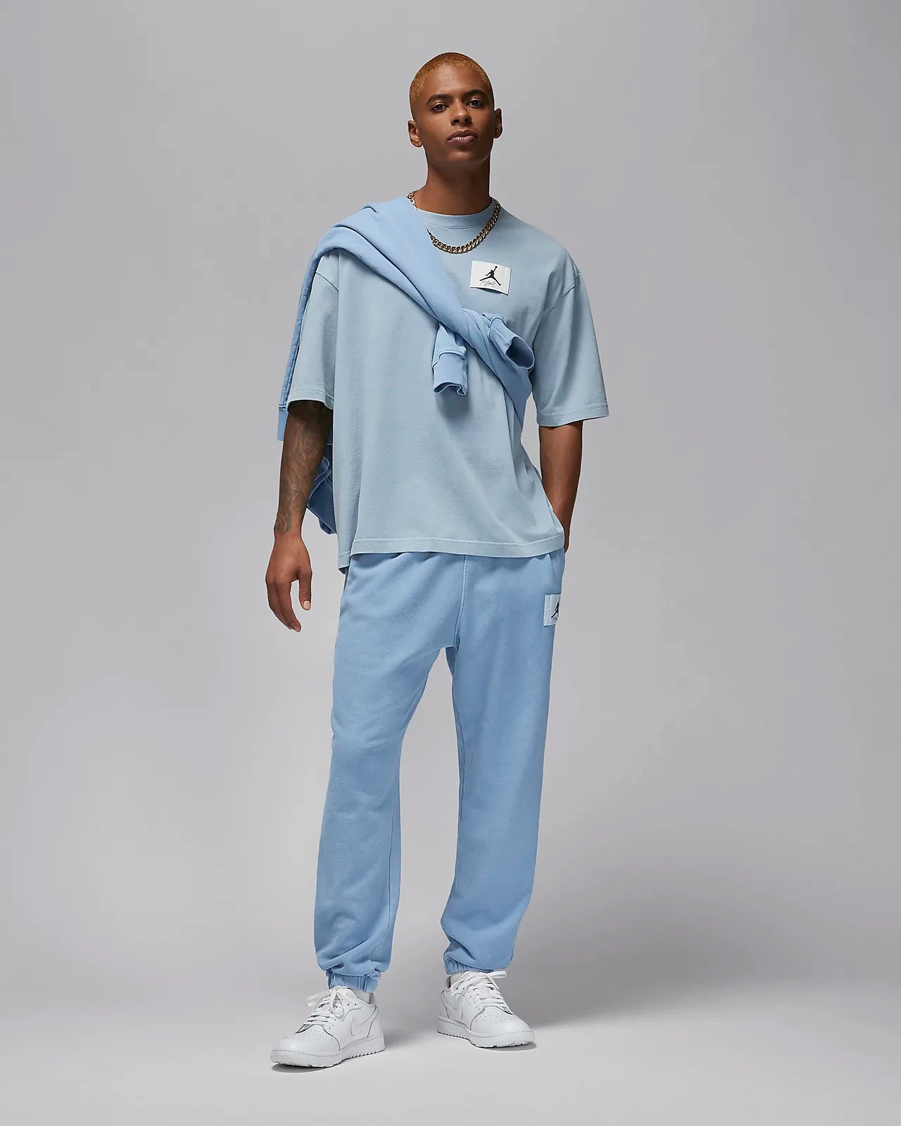 Jordan Flight Essentials Mens Oversized Tshirt in Light Blue