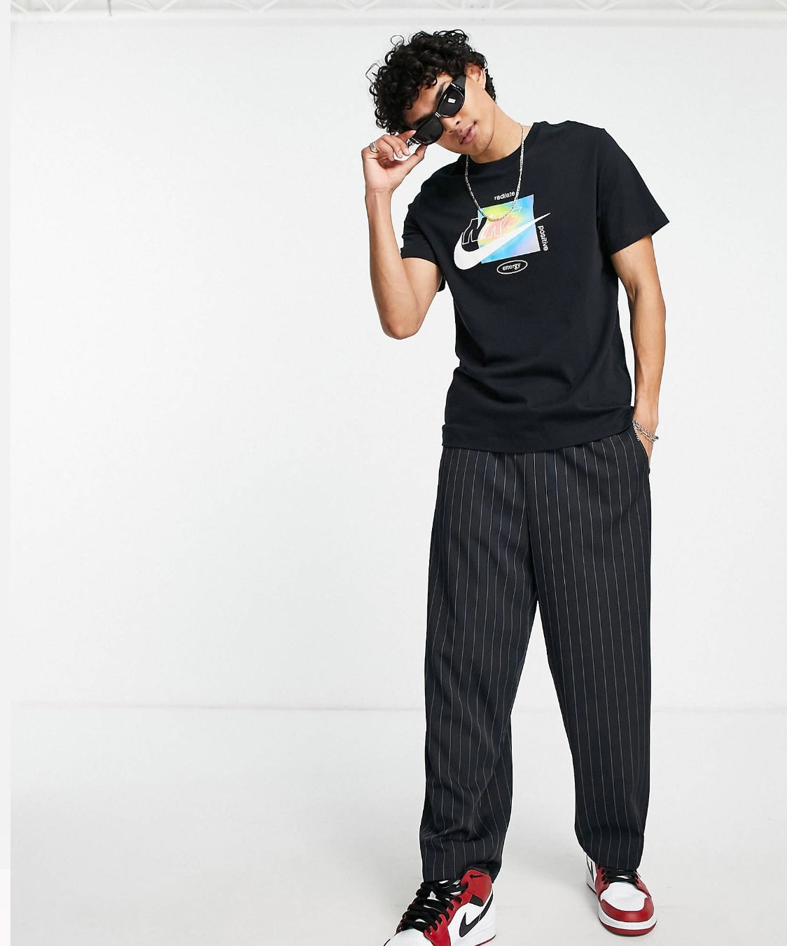 NIKE POWERFULLY POSITIVE TSHIRT IN BLACK