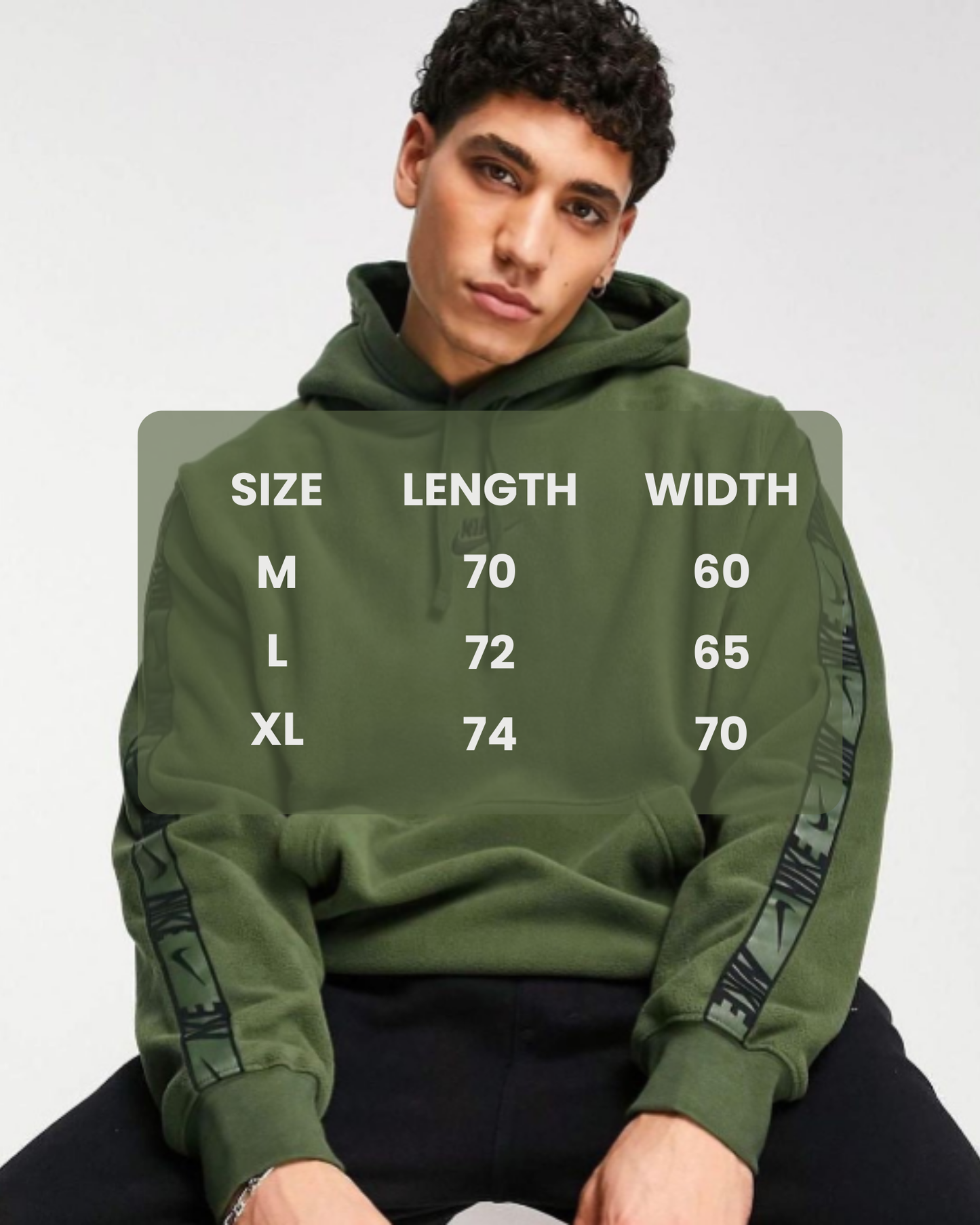 Nike Repeat Logo Taping Polar Fleece Hoodie