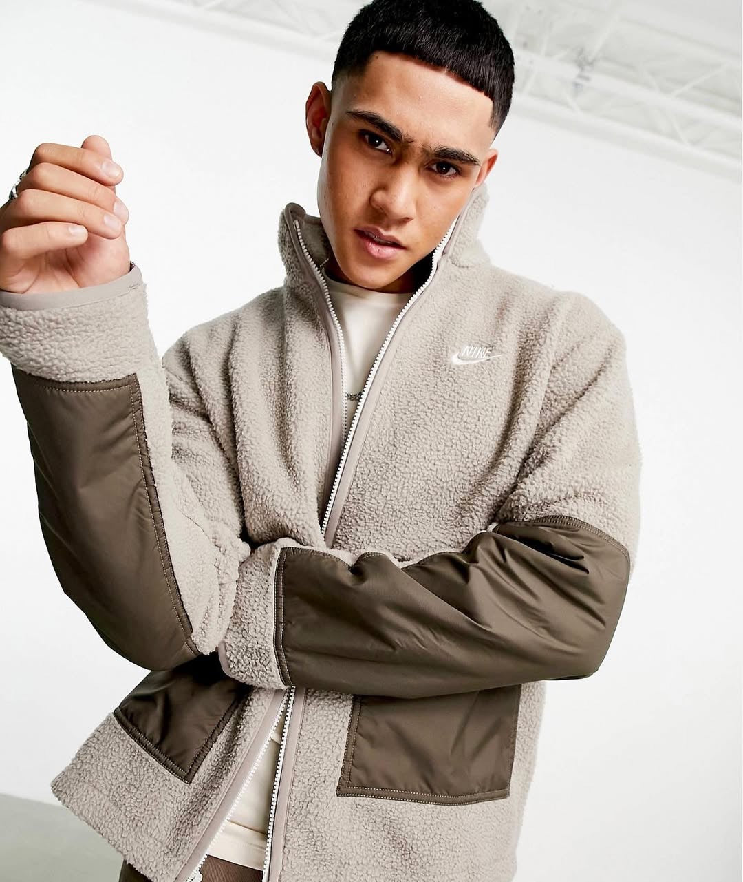 NIKE SPORTS ESSENTIALS FULL-ZIP SHEPRA FLEECE JACKET