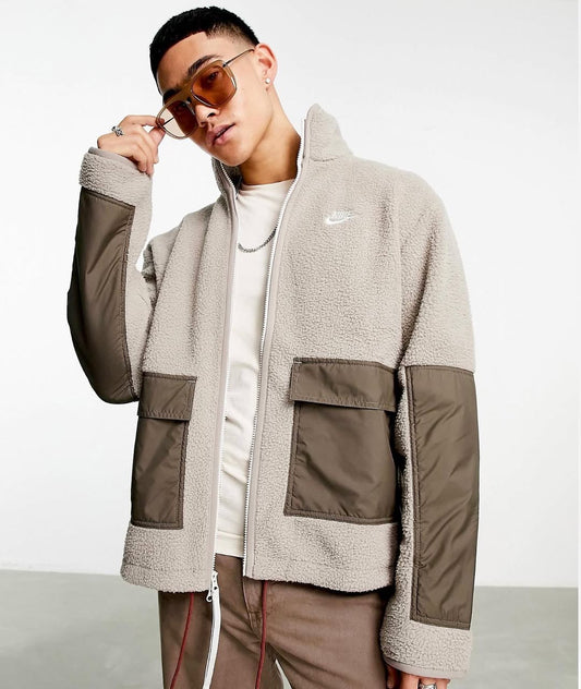 NIKE SPORTS ESSENTIALS FULL-ZIP SHEPRA FLEECE JACKET