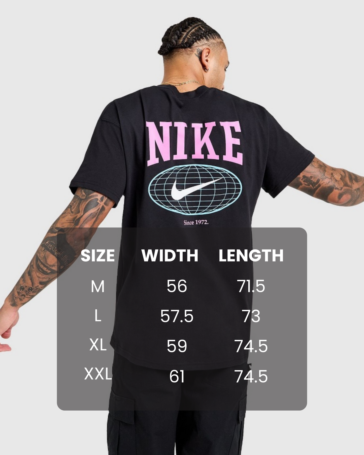 NIKE GLOBE TSHIRT IN BLACK