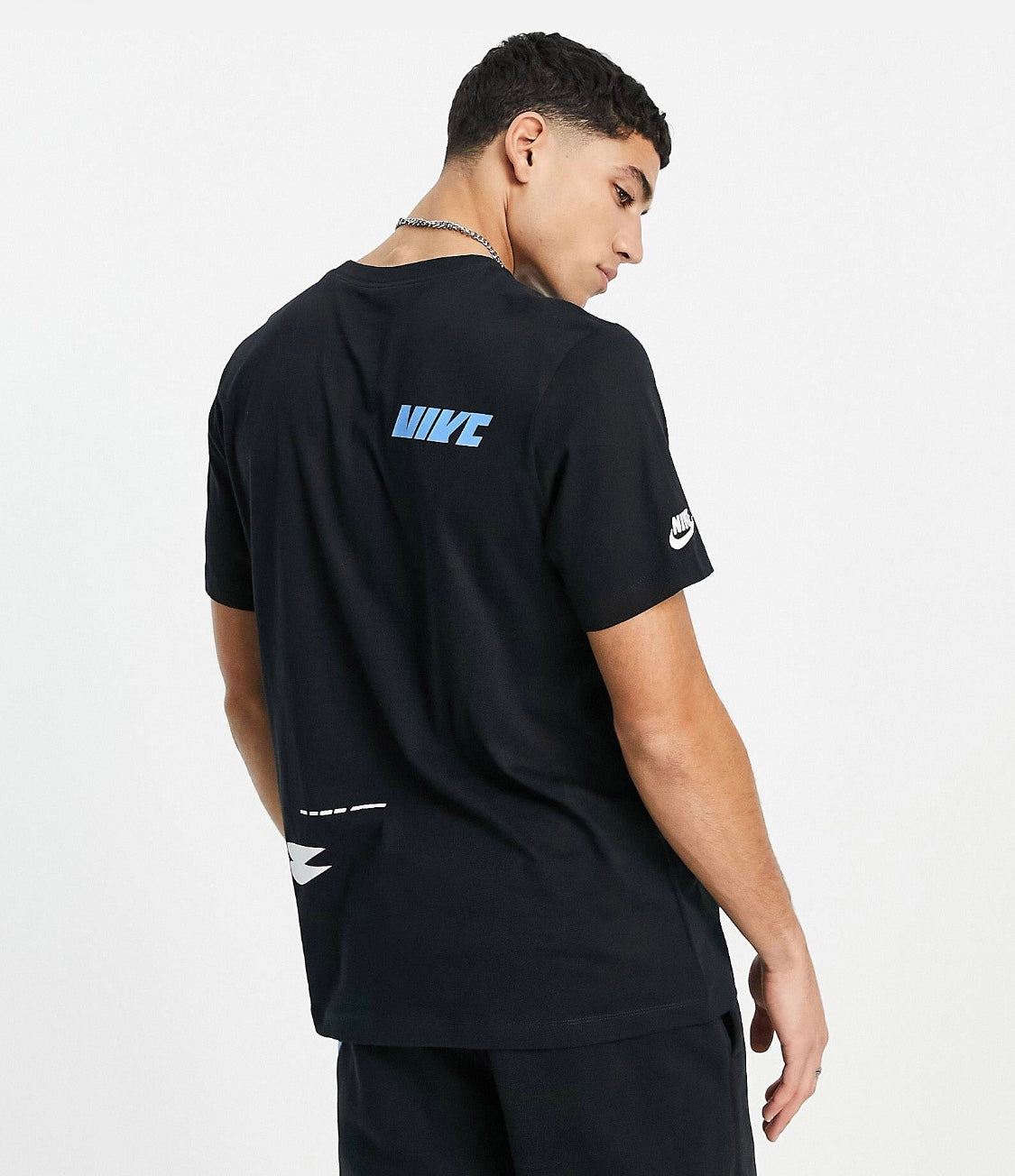 NIKE MULTI LOGO TSHIRT IN BLACK