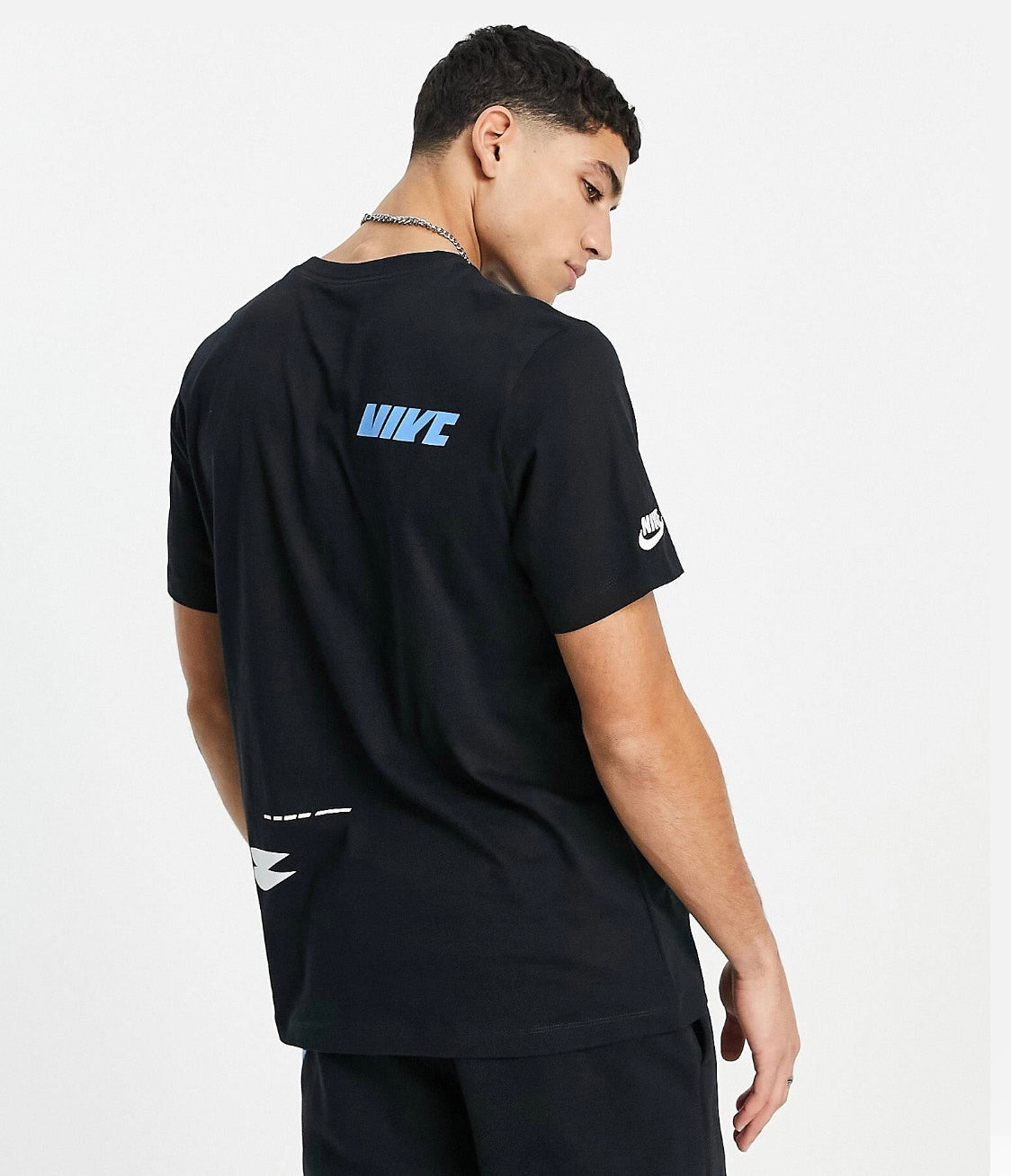 NIKE MULTI LOGO TSHIRT IN BLACK