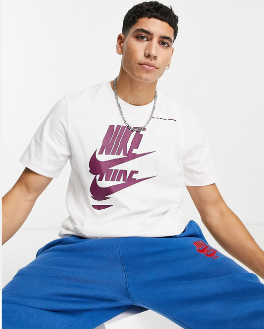 NIKE MULTI LOGO TSHIRT IN WHITE