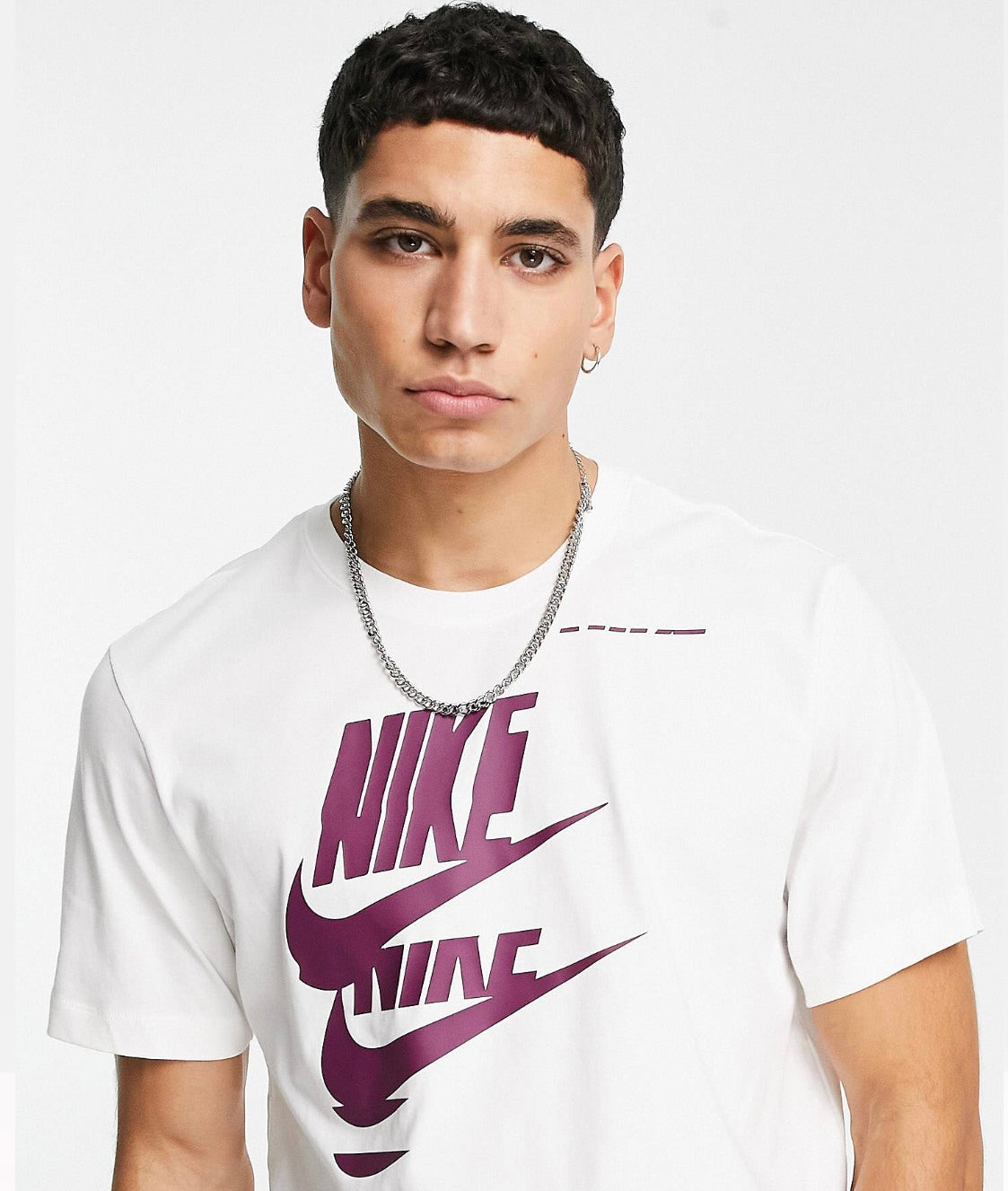 NIKE MULTI LOGO TSHIRT IN WHITE