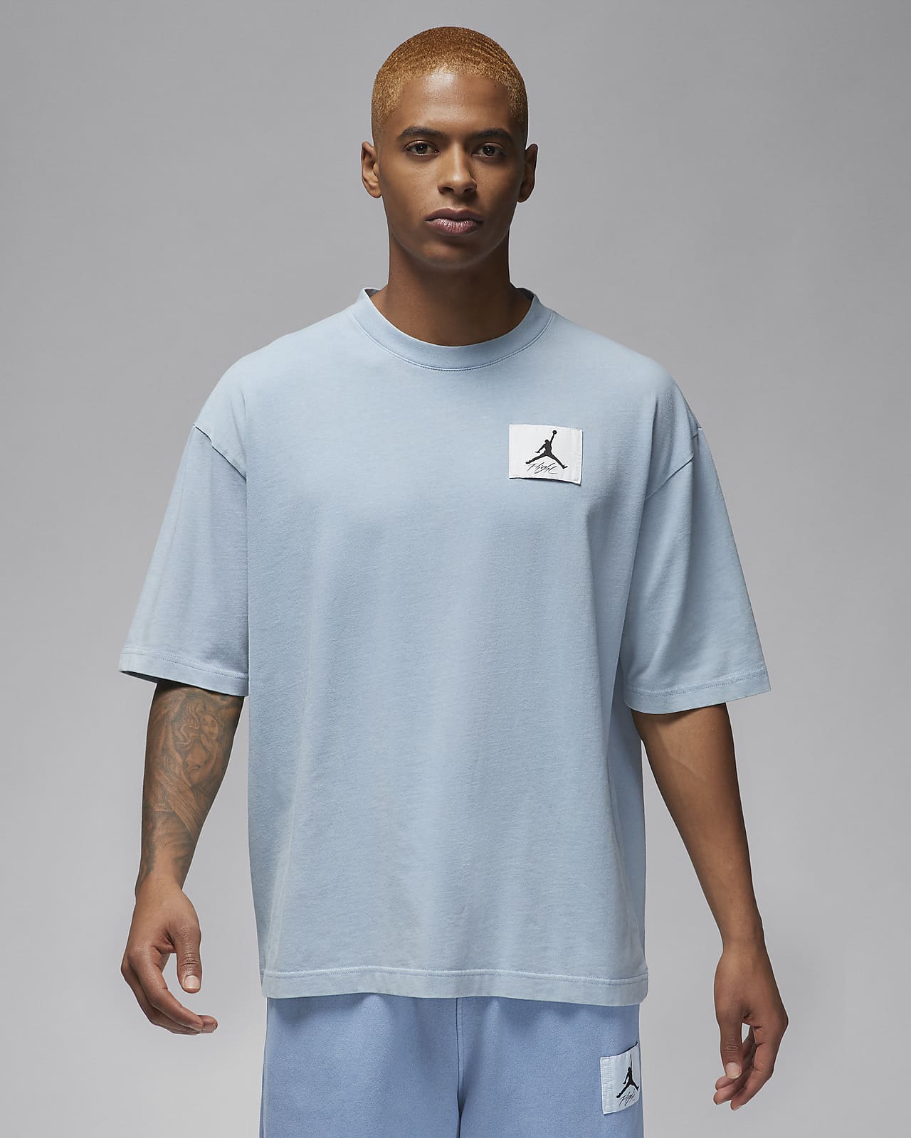 Jordan Flight Essentials Mens Oversized Tshirt in Light Blue