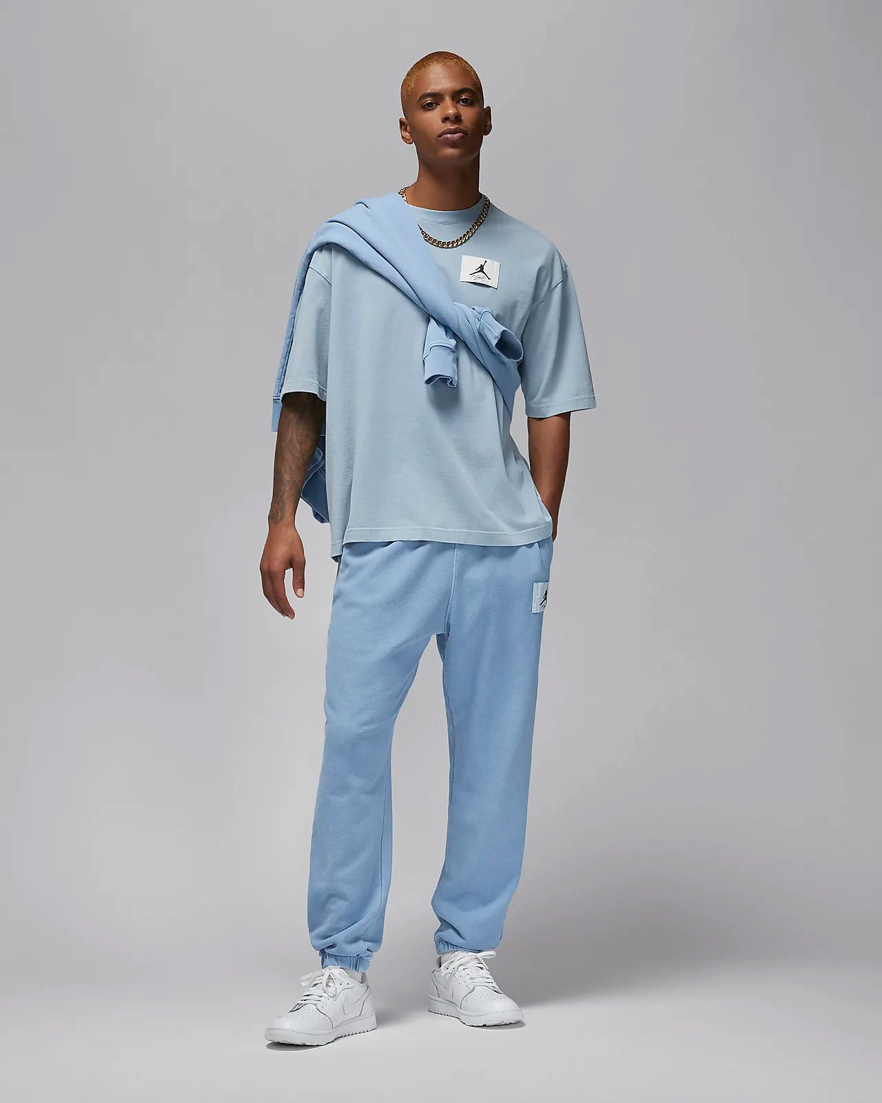 Jordan Flight Essentials Mens Oversized Tshirt in Light Blue